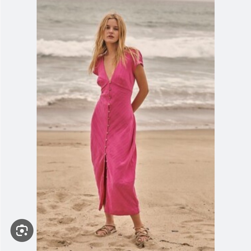 Free People New in Town Dress in Pink